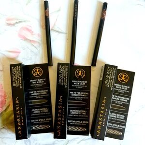 3x ANASTASIA BEVERLY HILLS Brow Wiz Brow Pencil Soft Brown .03g/.001oz NIB